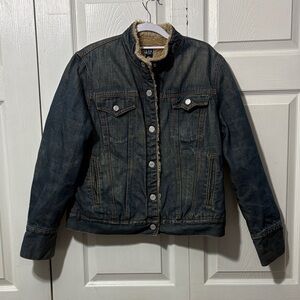GAP Tan Faux Fur Lined Jacket